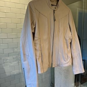 Leather Jacket, Burning Torch, butter soft, medium, bone color